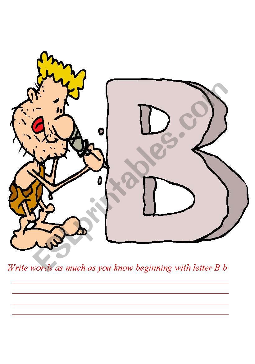 Letters B - C worksheet