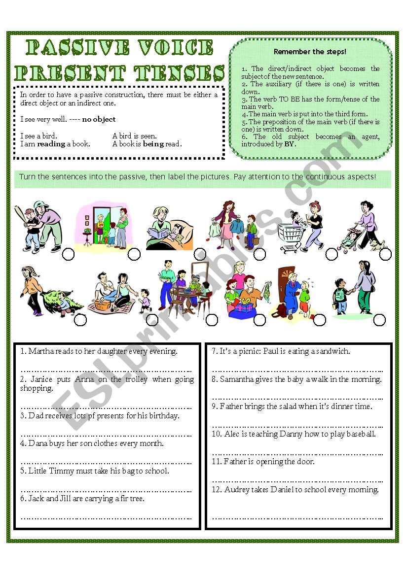 PASSIVE VOICE - PRESENT TENSES