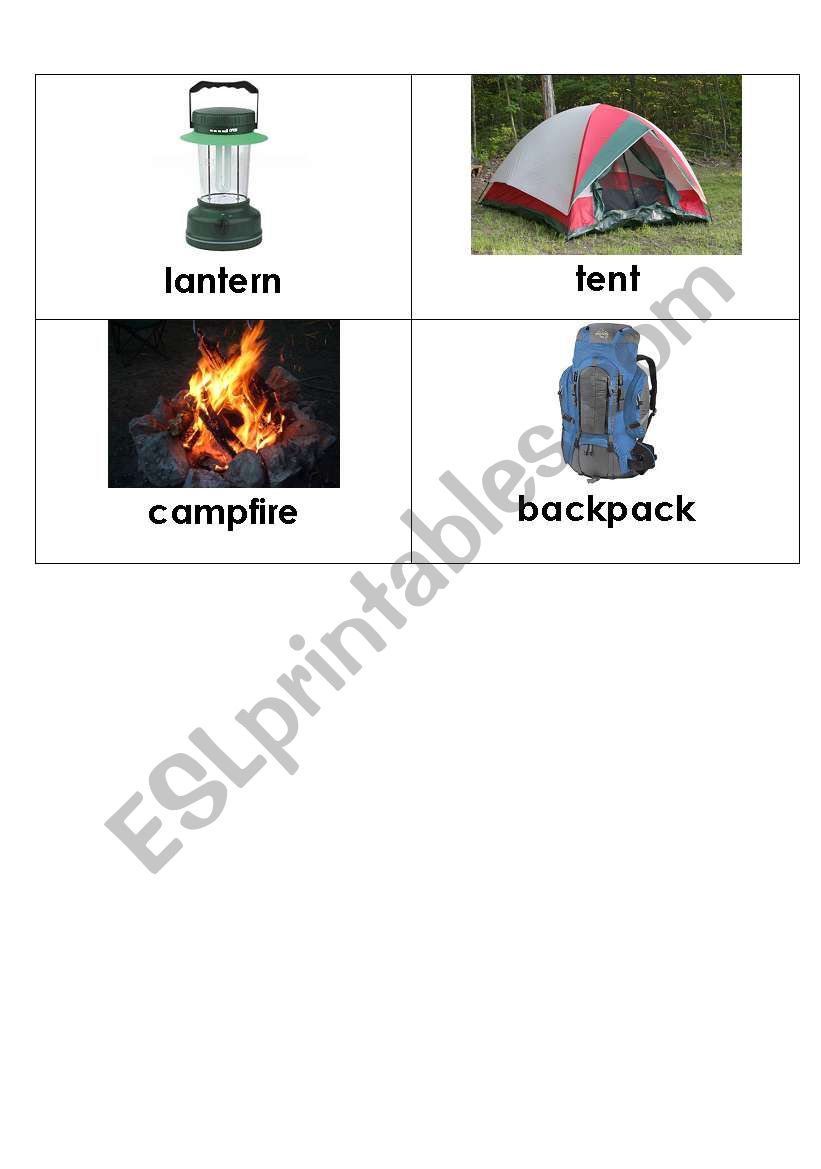 camping words 3 worksheet