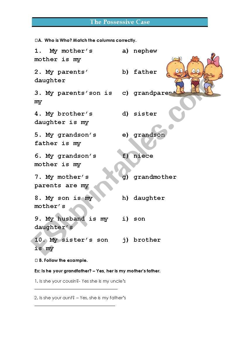 Possessive Case - part 2 ( Family Members )