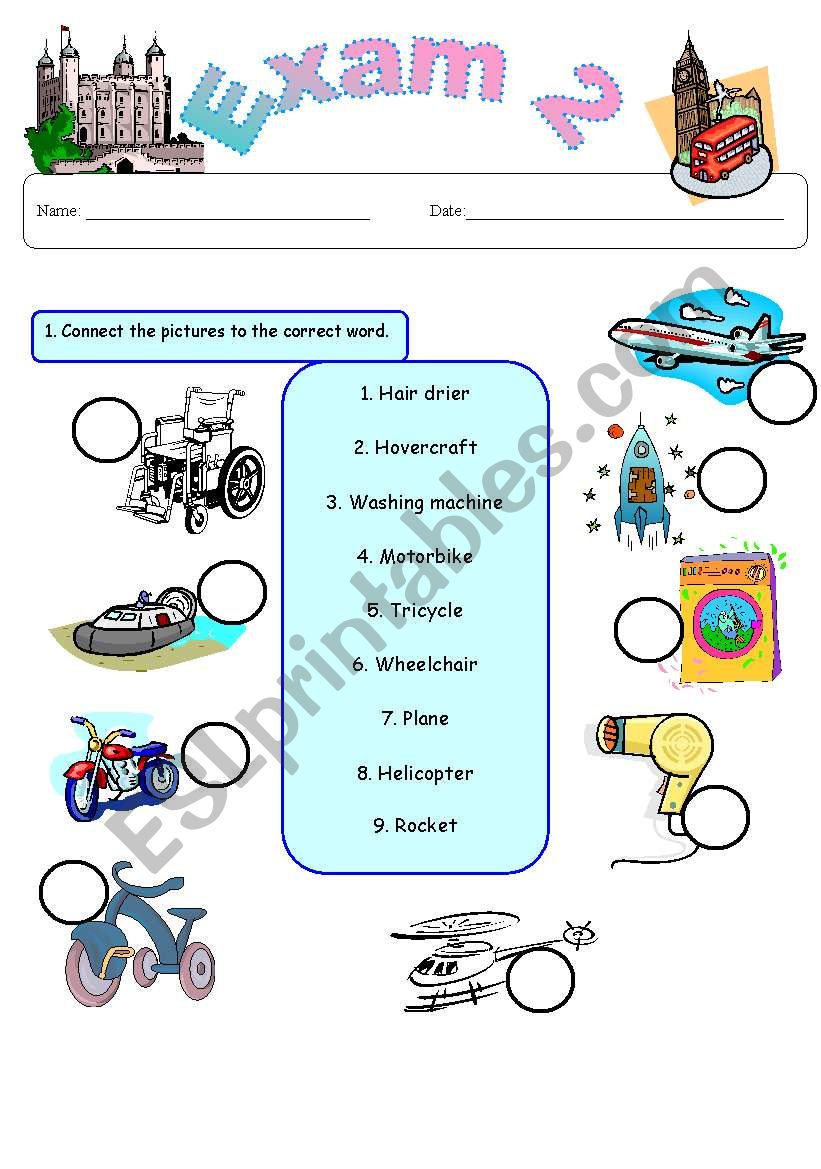Revision exam worksheet