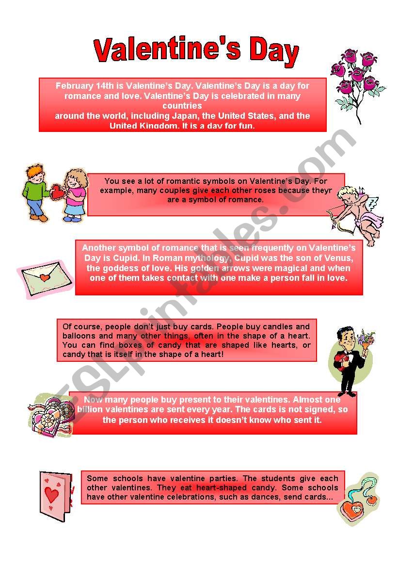 Valentines Day worksheet