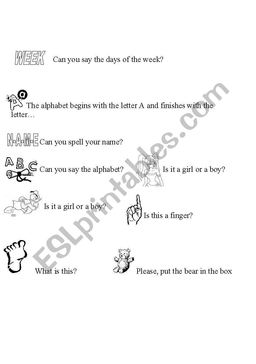 general questions  worksheet