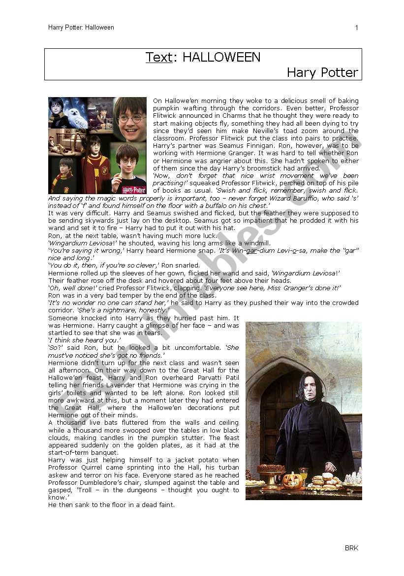 Harry Potter - Halloween (Dutch version) English version also available! 
