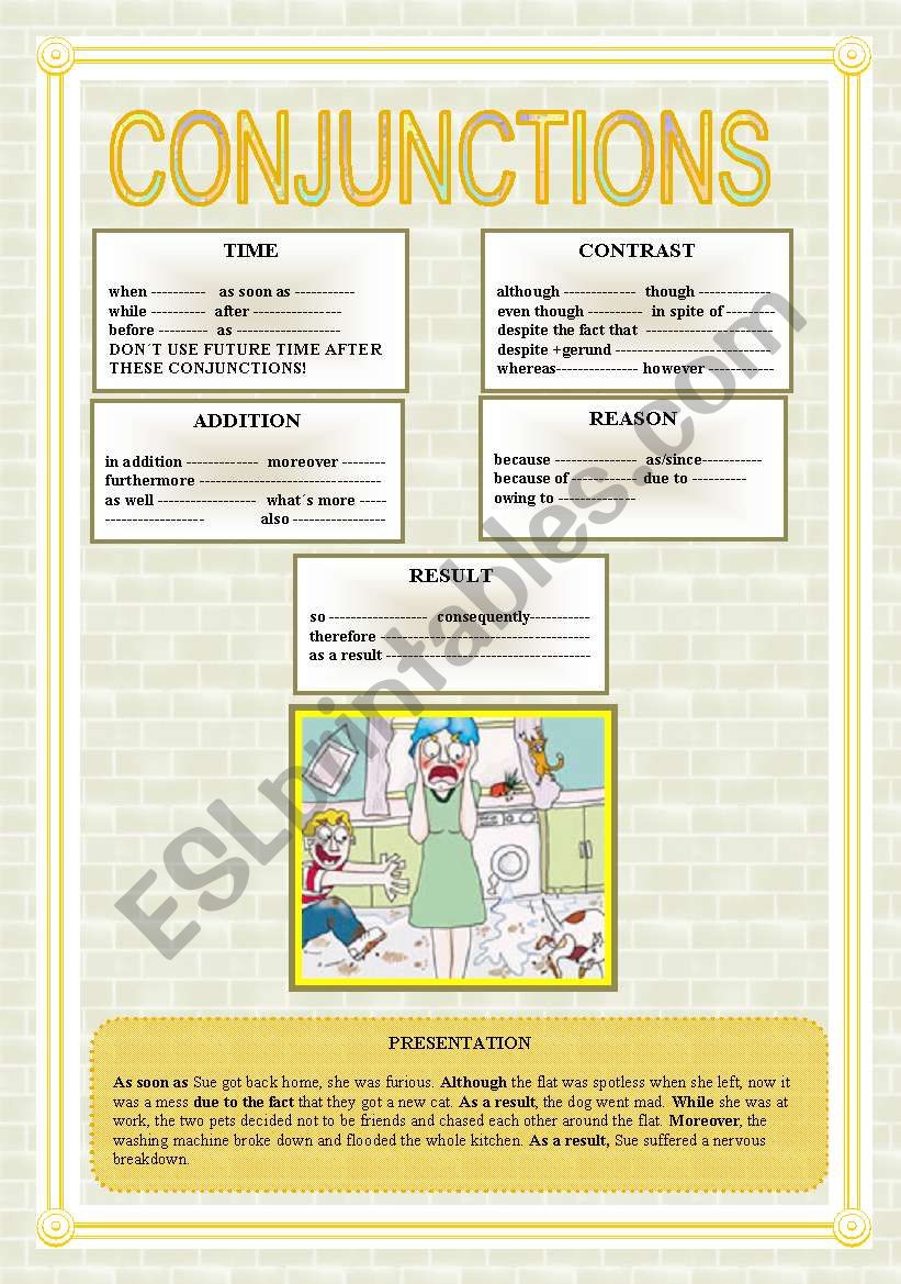 Conjunctions worksheet