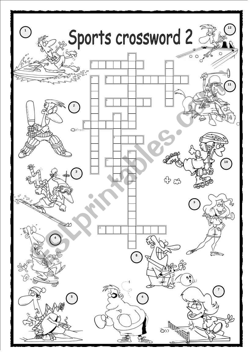 Sports Crossword 2 worksheet