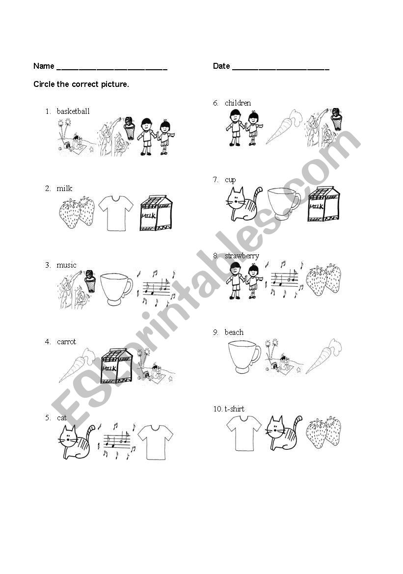 nouns worksheet