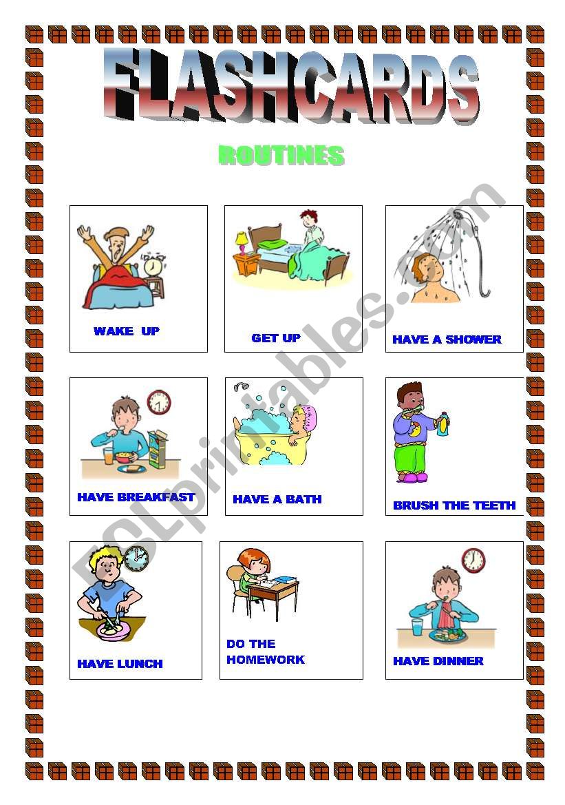 Routines worksheet