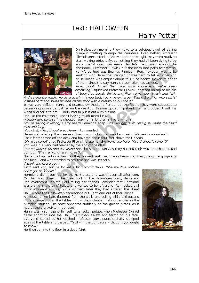 Harry Potter (completely in English this time) 