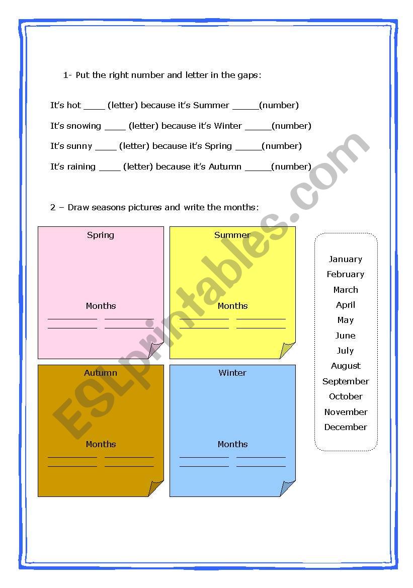 Seasons2 worksheet