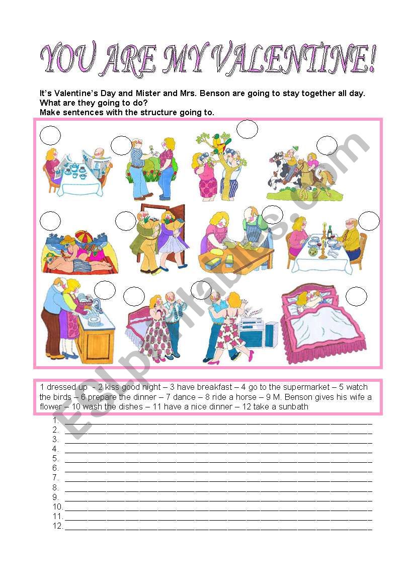 YOU ARE MY VALENTINE! worksheet