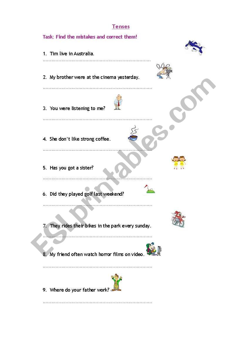 Mistakes under a loop worksheet