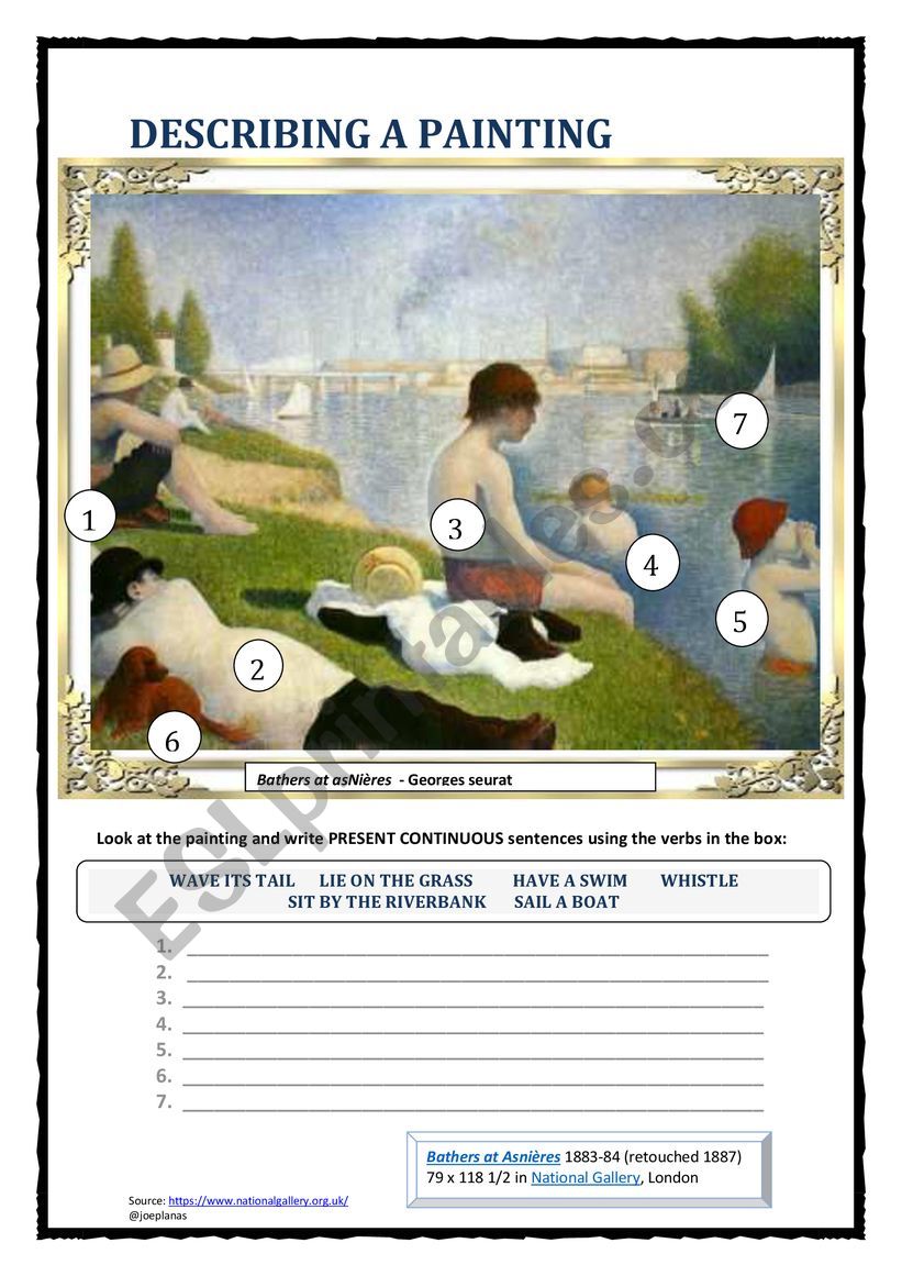 DESCRIBING A PAINTING 3 (SEURAT) 3 PAGES (NEW)