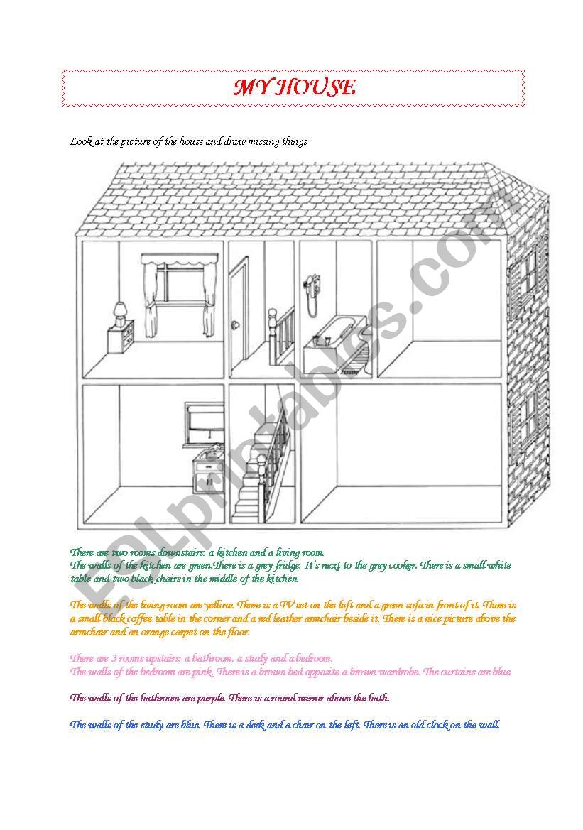 Whats missing in my house? worksheet