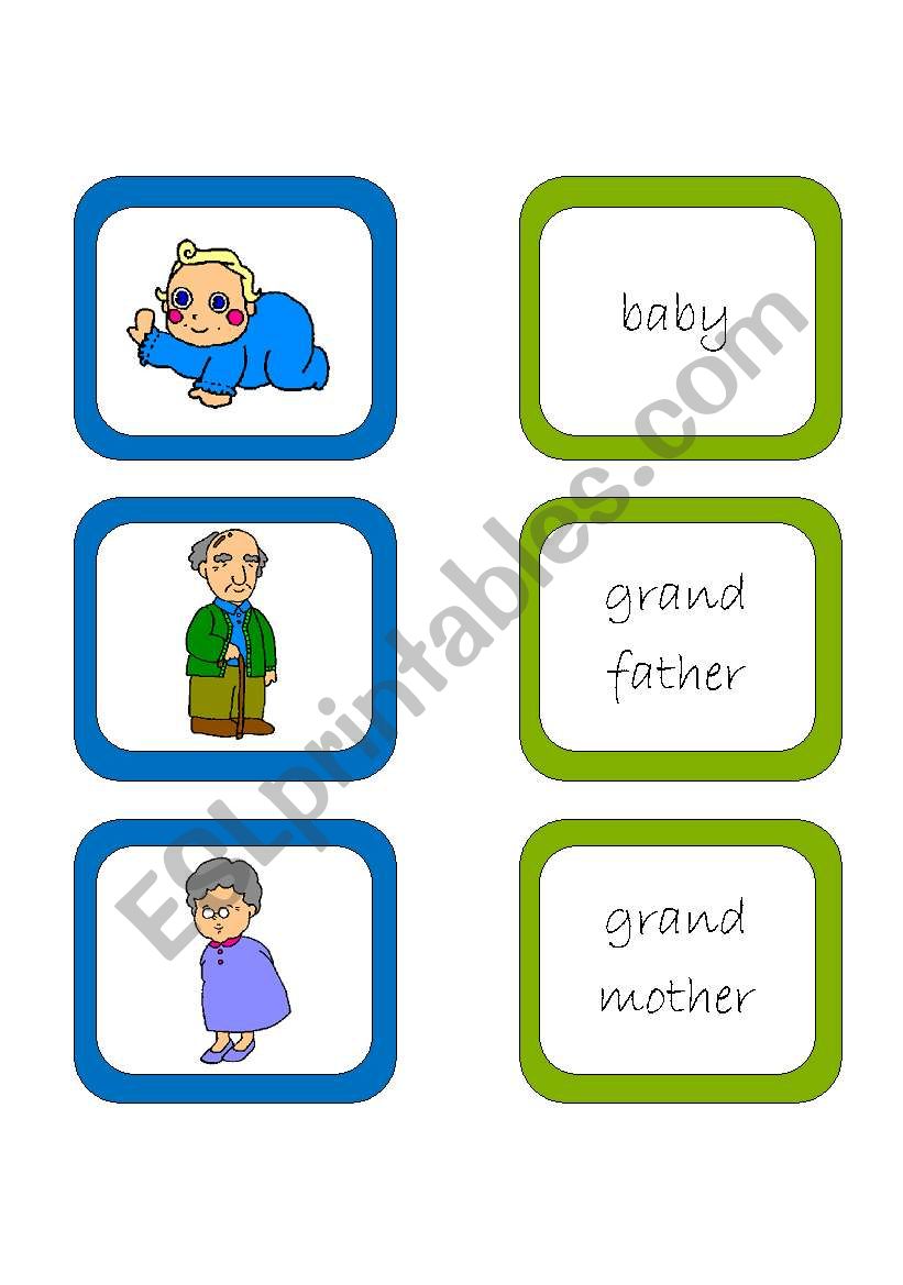 Memory card game (2/2) worksheet