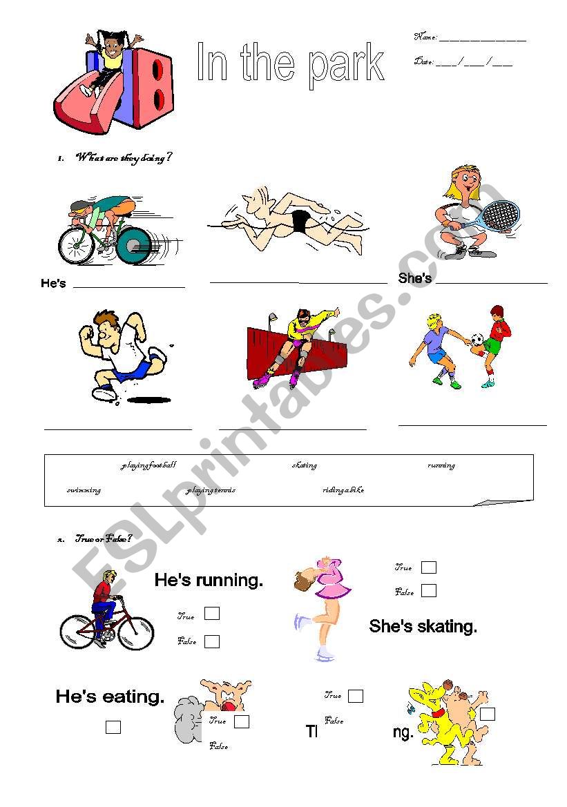 What are they doing? worksheet