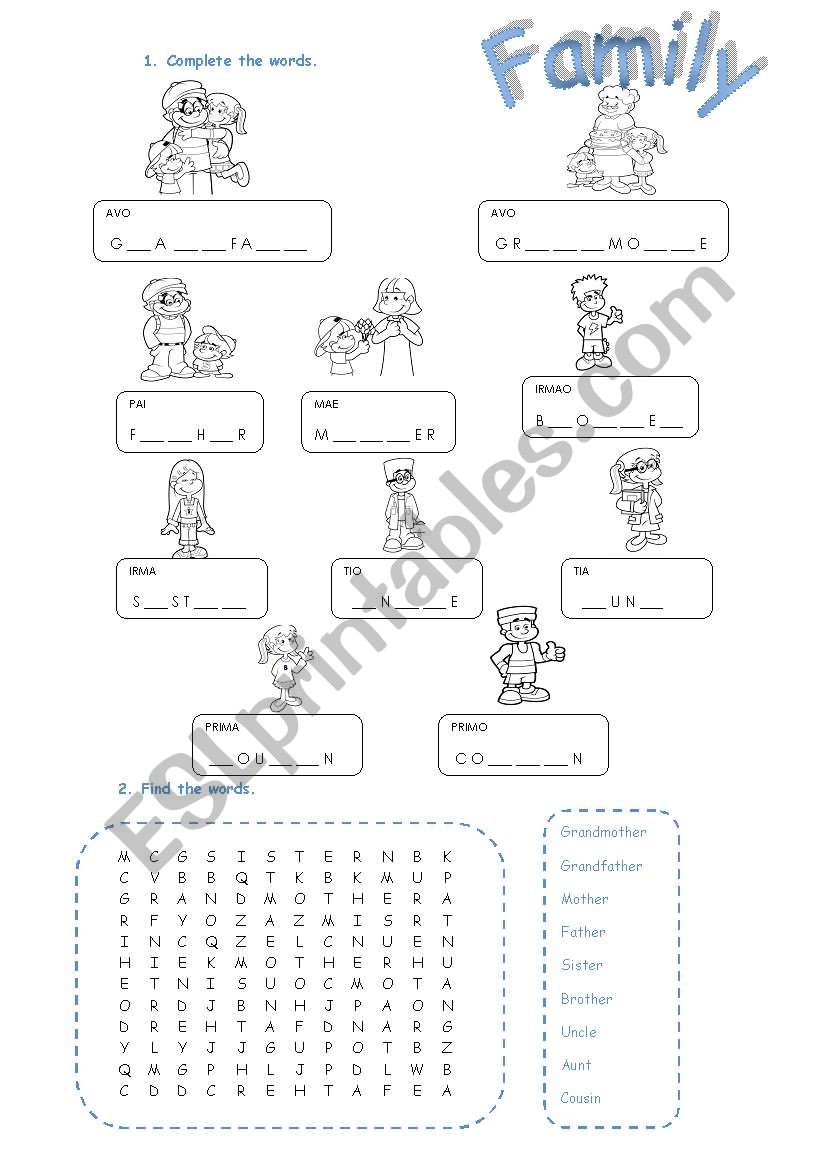 Family worksheet