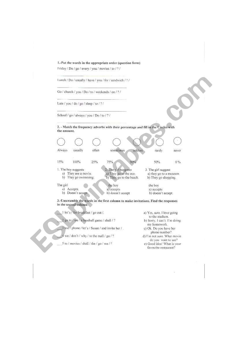 frequency adverbs quiz worksheet