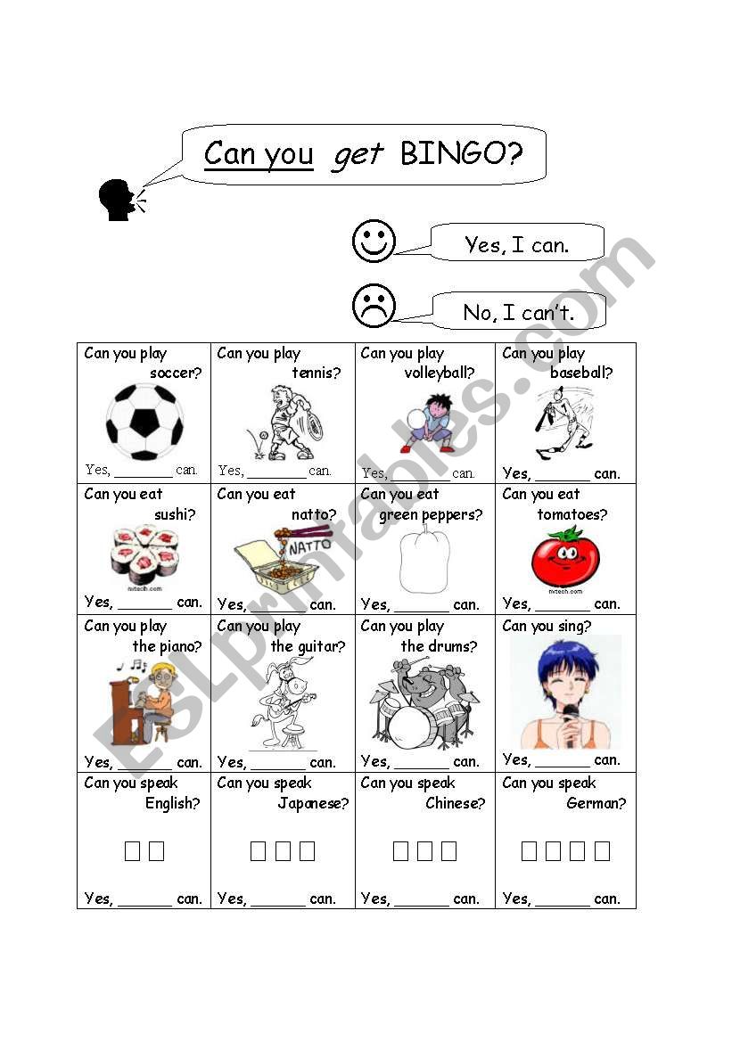 can (ability) worksheet