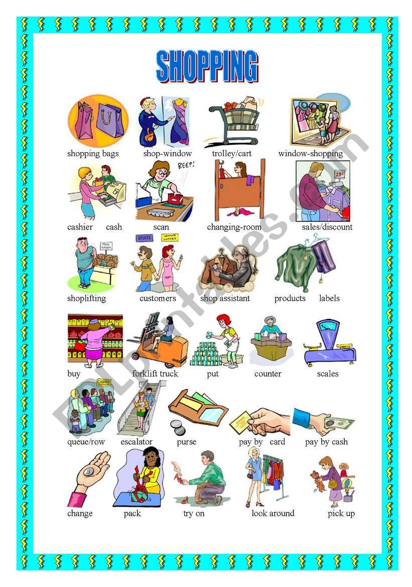 SHOPPING 2 worksheet