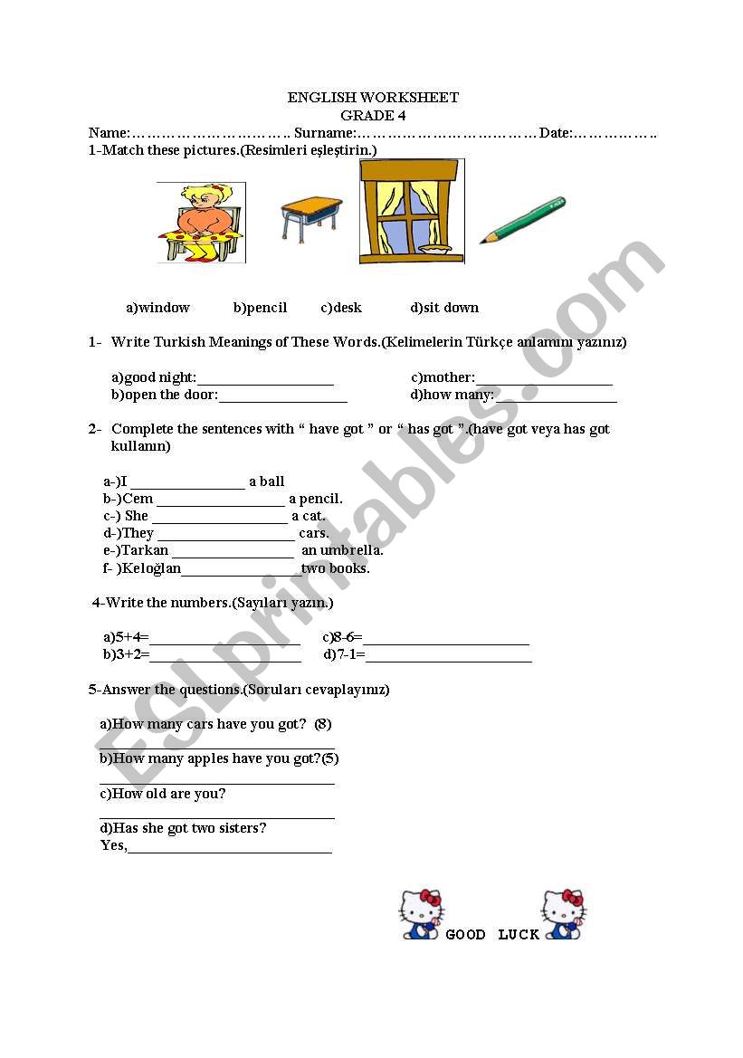 vocabularies worksheet
