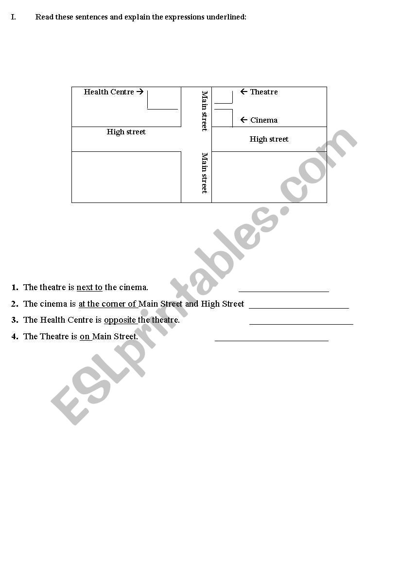 directions worksheet