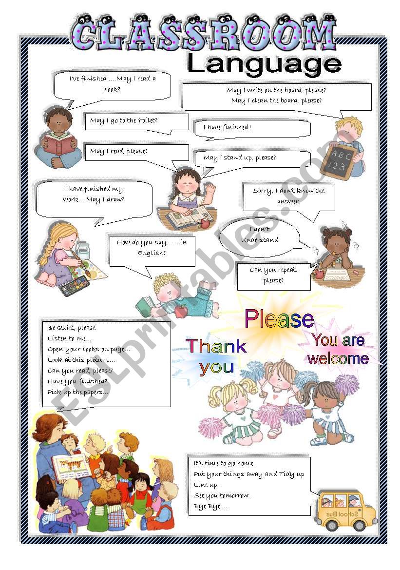 Classroom Language worksheet