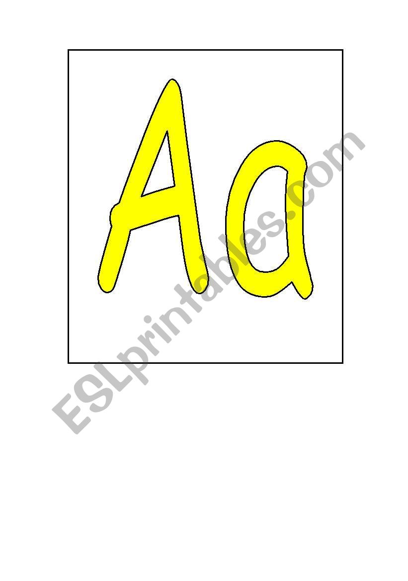 Alphabet Flash cards worksheet