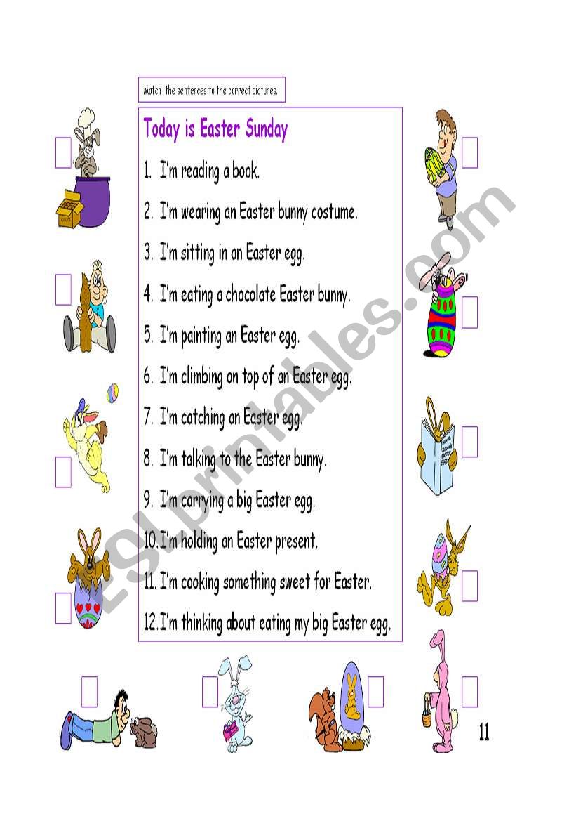easter sunday worksheet