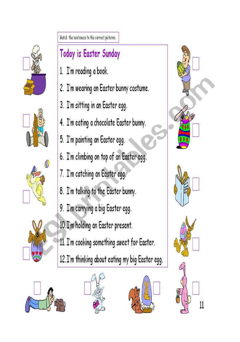 easter sunday worksheet