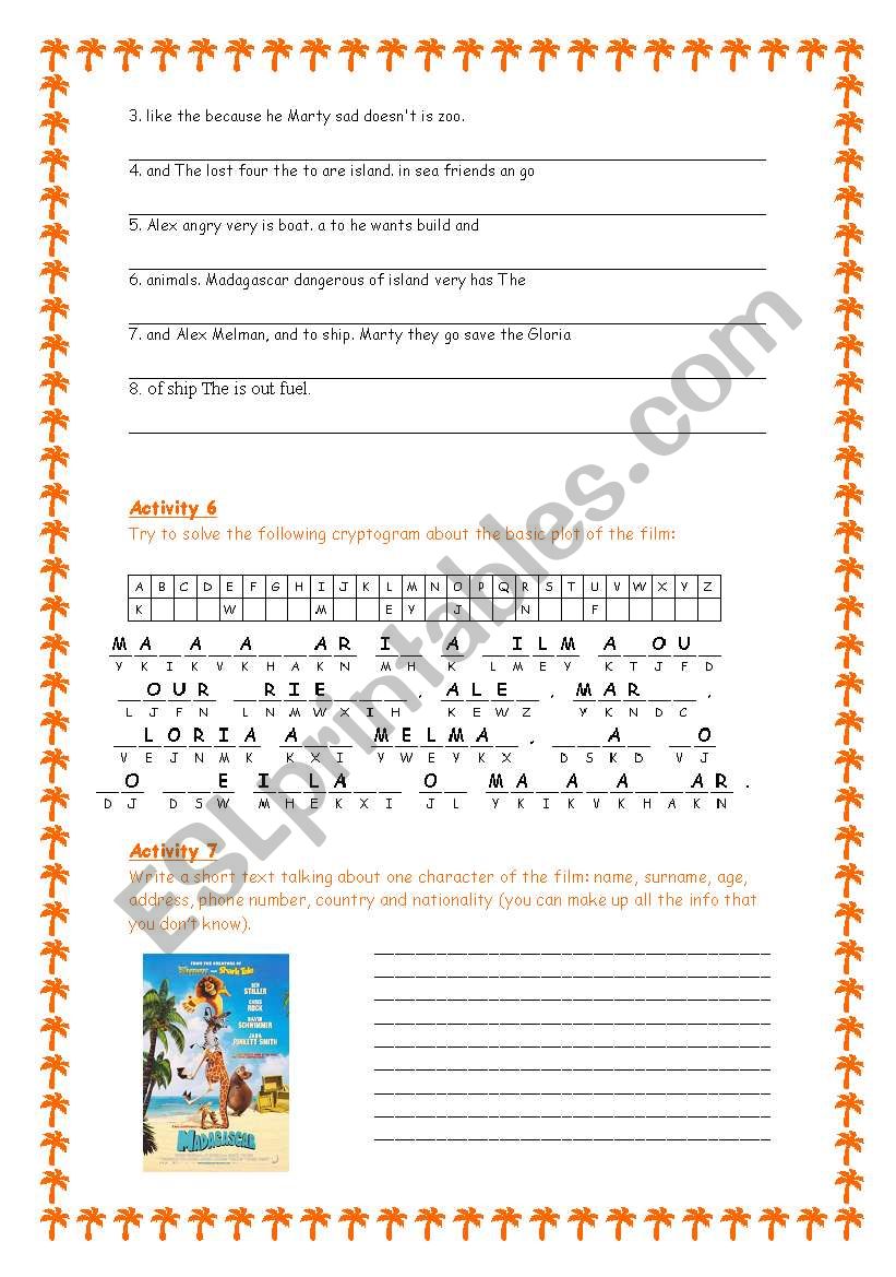 Madagascar - The Movie 3/3 worksheet