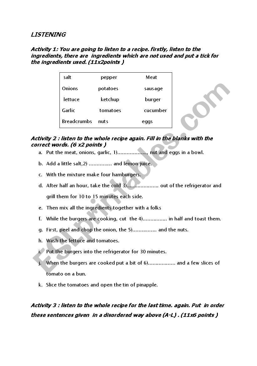 boston burger worksheet