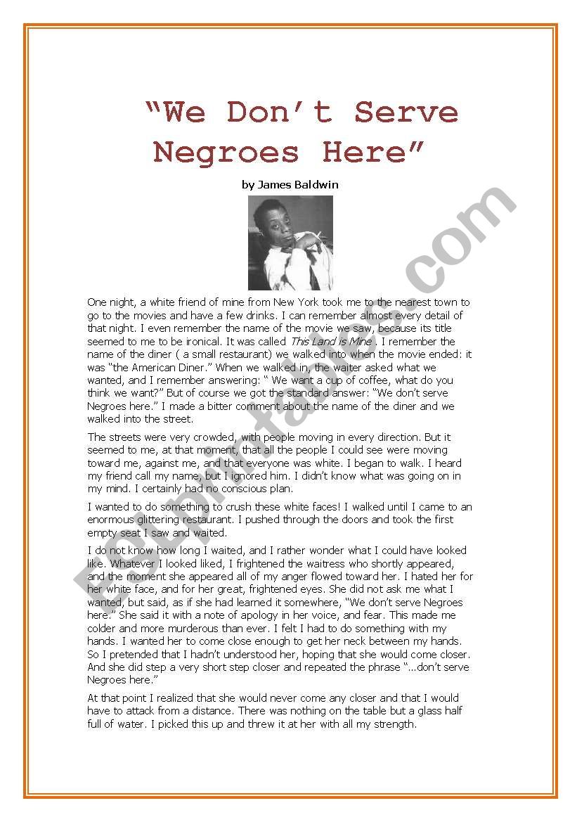 MLK - part III -  We Dont Serve Negroes Here