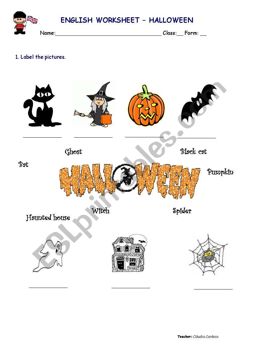 Halloween worksheet