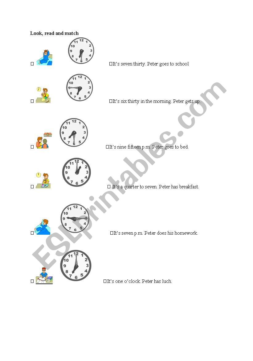 Daily activities/ Telling the time
