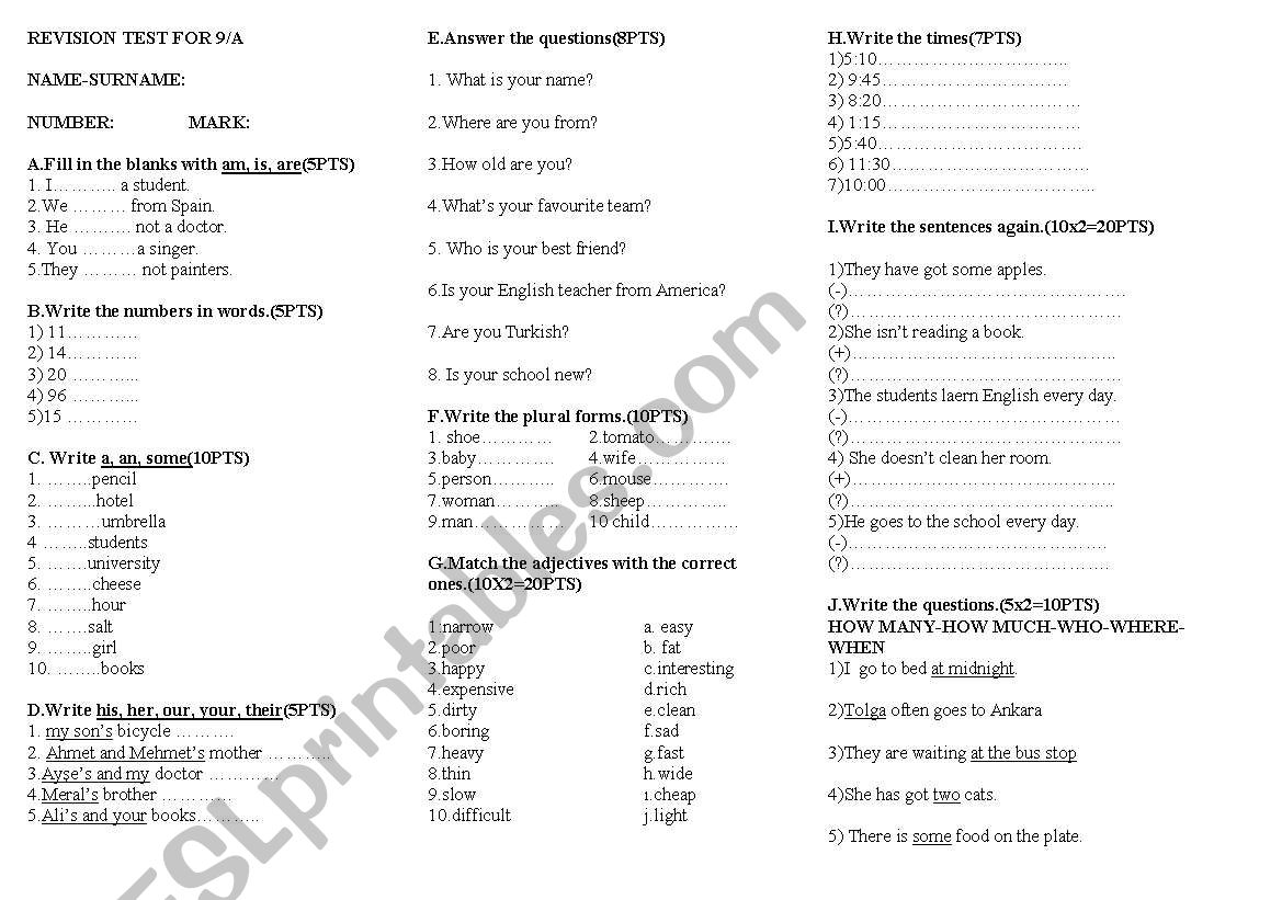 present simple worksheet