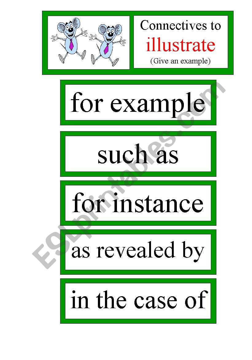 Connective Flashcards II worksheet