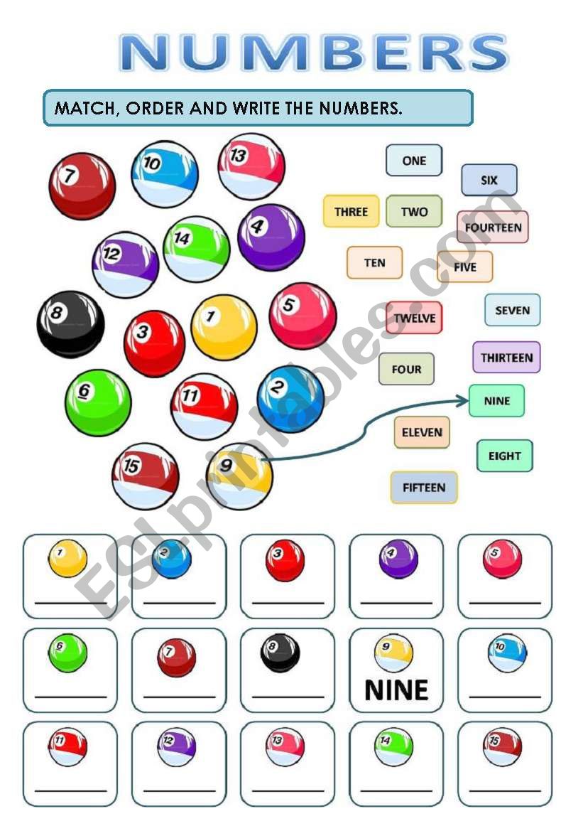 NUMBERS worksheet