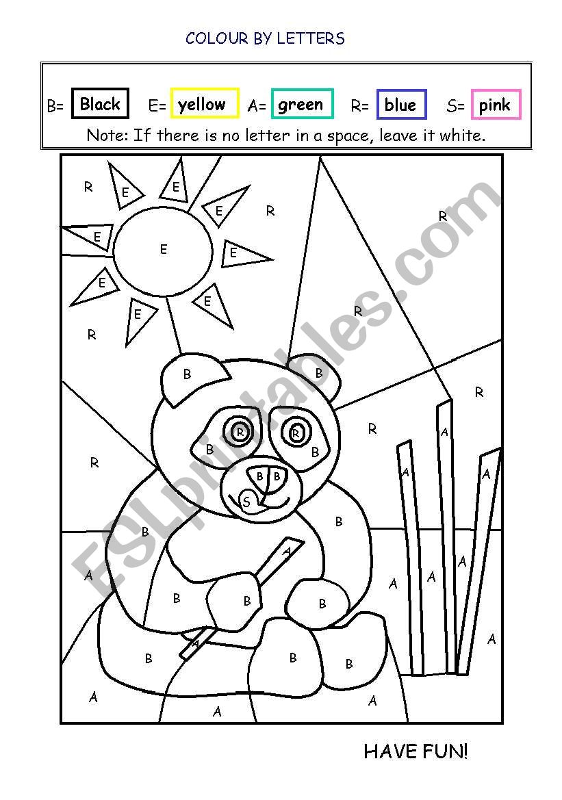 COLOURING ACTIVITY worksheet