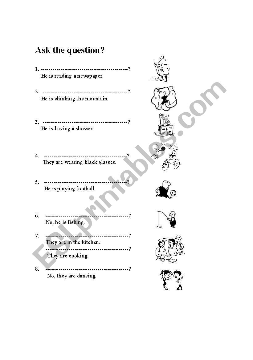 ask the question worksheet
