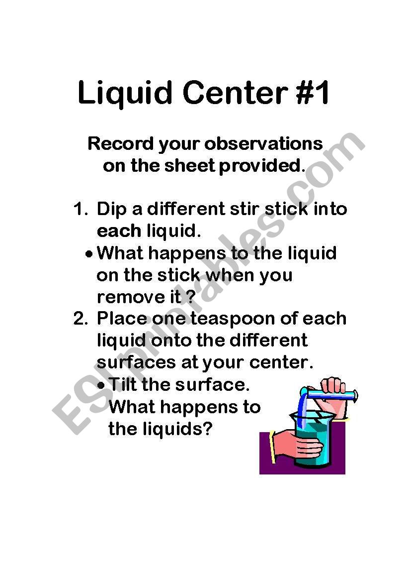 Centres to Learn About Liquids