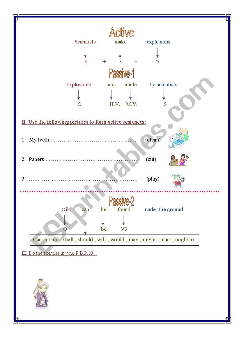 Active and Passive worksheet