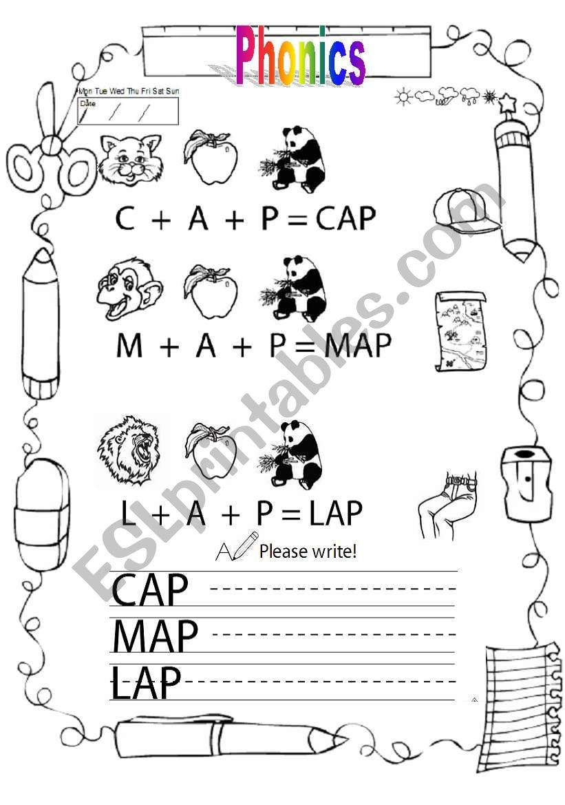 Phonics for young learners 1 worksheet