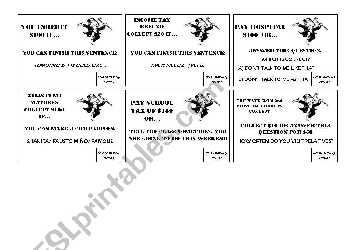 Monopoly Part 4 of 4  Community chest