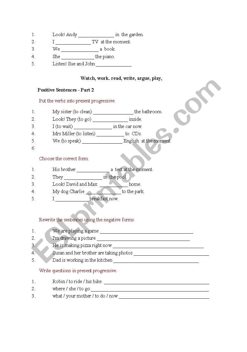 present simple worksheet