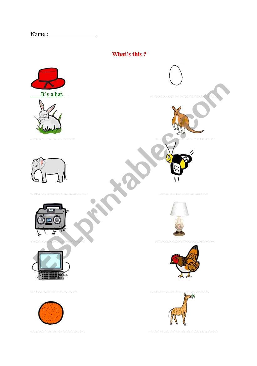 Whats this worksheet