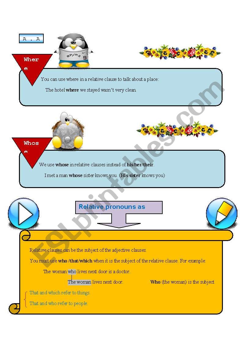 Adjective Clauses (3) worksheet