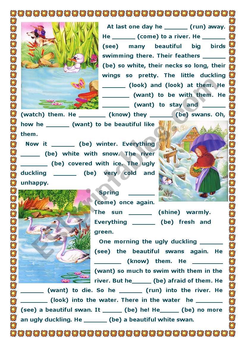 THE UGLY DUCKLING - GRAMMAR EXERCISES - PRESENT SIMPLE - PART II