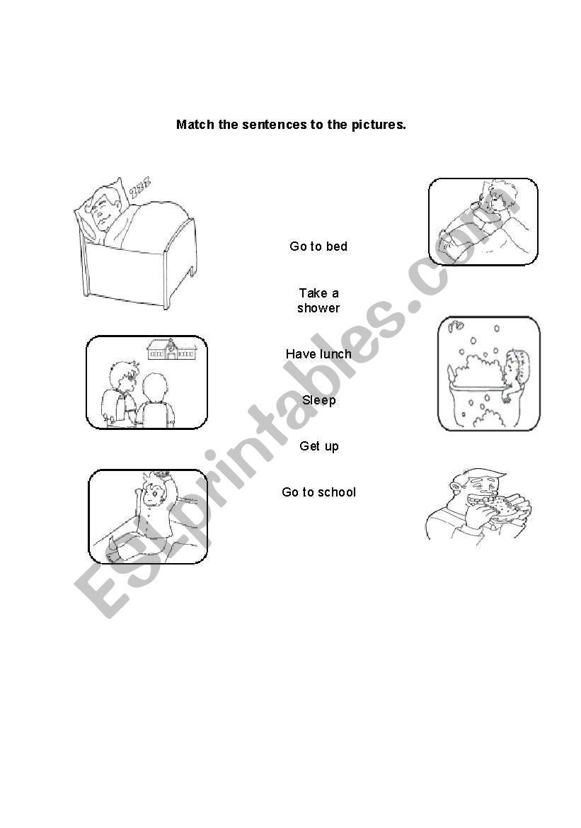 Daily routines worksheet