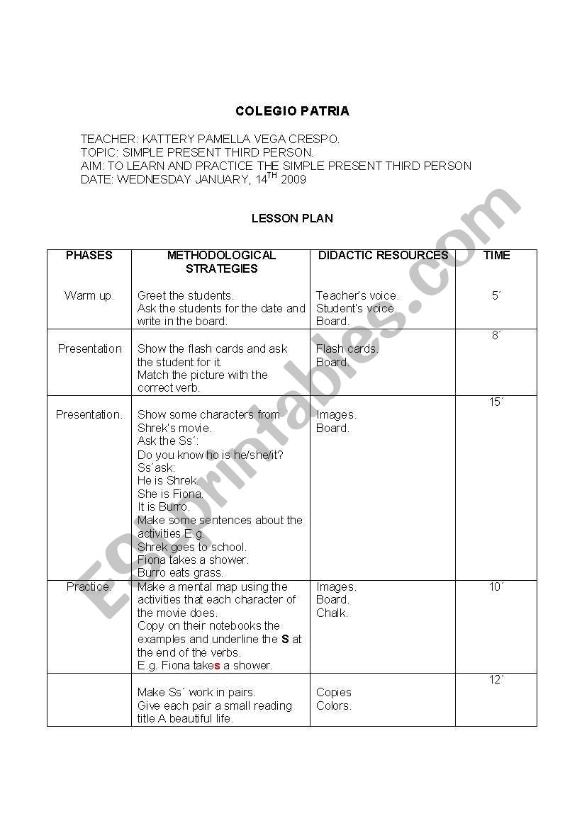 simple present worksheet